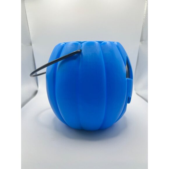 VTG Rare Lisa Frank Halloween Jack-O-Lantern Blue Plastic Pumpkin Pail Bucket - Picture 3 of 11